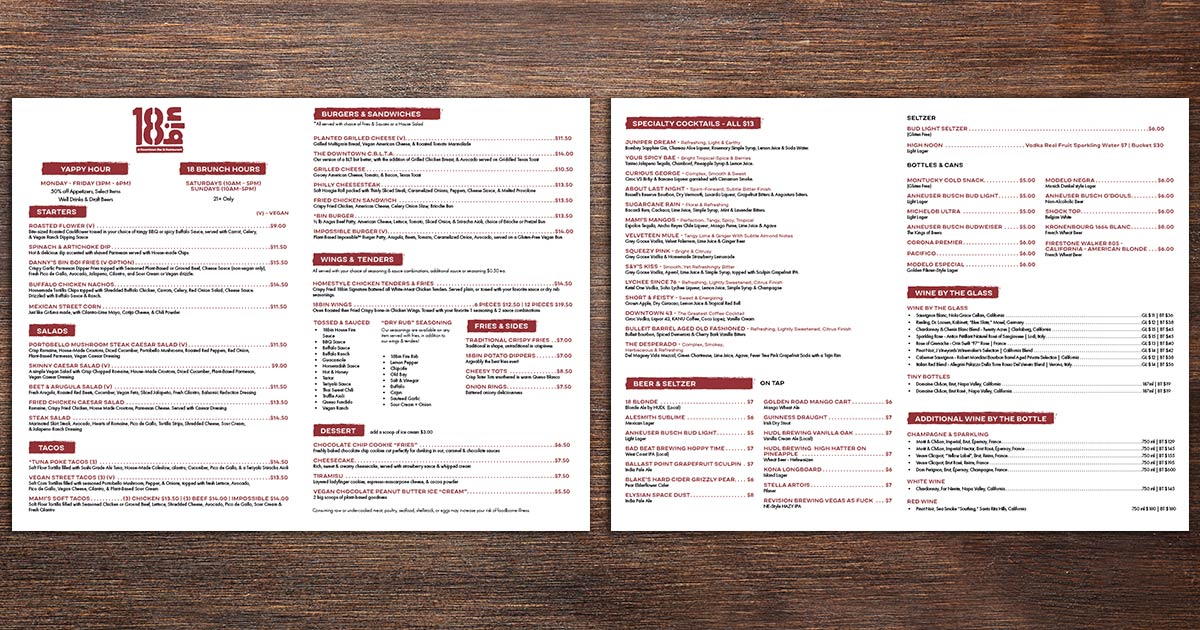 Lunch Menu Mockup